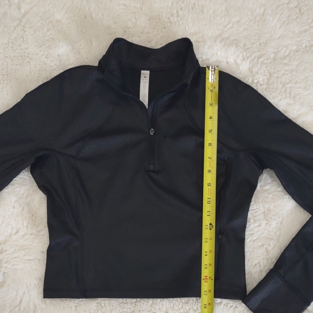 CRZ YOGA FAUX LEATHER Black Women's Long Sleeve Top - Picture 14 of 17